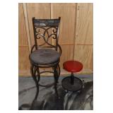 Swivel metal bar stool, Alltrade adjustable work s