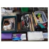 Group of painting supplies, Swiffer (not pictured)