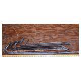 6 crow bars, 18" to 36"; as is