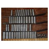 59 Craftsman 3/8" sockets, mostly deep well; as is