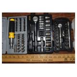 3 small ratchet tool sets; as is