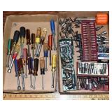Lot: 18 nut drivers, bits, adapters, etc.; as is