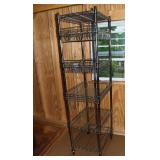 NSF wire rack with wheels, 24x18x75"h; as is