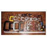 40 assorted C and spring clamps; as is