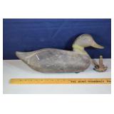 Ca. 1958 Charlie Bryan black duck decoy, rigged wi