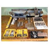 Large collection of steel drill bits: including Bo