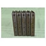 5 steel 20rd 7.62x51mm FAL magazines; as is