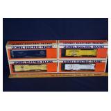 (4) Lionel O Scale advertising cars; as is