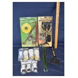 Lot: Gambrel & hoist, gun locks, Hip sticks, 20 te