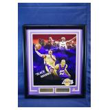 Framed Kobe Bryant Black Momba print, 22x26"h; as