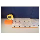 Fishing tackle lot: 6 cases with tackle, bait buck