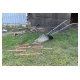 Antique Oliver horse drawn single bottom plow, ext