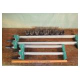 8 Wood River bar clamps, 8 stands; as is