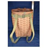 Peterboro oak splint trappers backpack basket, 19"