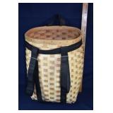 Oak splint trappers backpack basket, 19"h; as is
