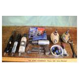 7 pneumatic tools: needle scaler, 3/8" air ratchet