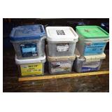 6 large tubs of fasteners; as is