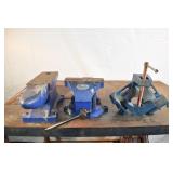 Central Forge anvil, Irwin Record 5" swivel vise,