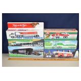 6 die cast model trucks; as is