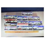 11 Vintage Hess die cast model trucks, 1988-2004;