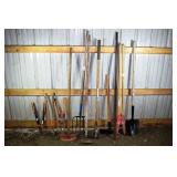 11 farm & garden tools; as is