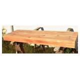 3 maple butcher block counter top sections, 63.5x2