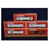 (5) Lionel O Scale advertising cars; as is