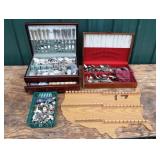 Collection of silver plate flatware, US and other