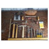 Craftsman plane, drawing knife, rasps, decoy body,