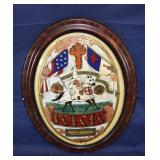 Ca. 1900 KKK framed reverse painted image