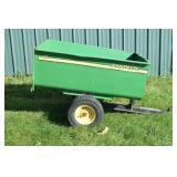 John Deere 18 cu ft steel utility dump cart; as is