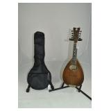 Oriole Supertone mandolin with soft case, cracked
