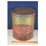 Lot: Swift & Company lard tin 15"h, metal ammo box