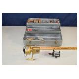 Vintage aluminum Fall City My Buddy tackle box, 2
