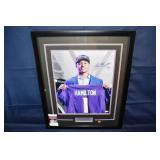 Framed Kyle Hamilton autographed photo with JSA Ce