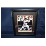 Framed Nick Markakis autographed photo with MLB ha