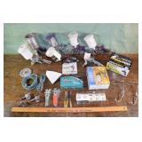 10 assorted pneumatic paint sprayer guns and acces
