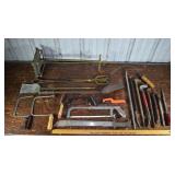 19 Tools: pry bars, saws, machete, FP, etc.; as is