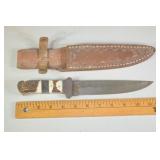 Richmond Damascus Steel fixed blade knife with ant