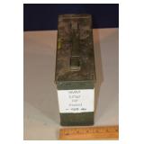 Approximately 900 rds cal 9mm in military ammo box