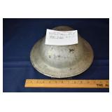 WWI British helmet, overlapped seam on rim; as is