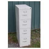 Hon 4 drawer locking letter file cabinet; as is