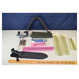 Lot: Kabar BK&T Machax 10" knife w/ sheath, milita
