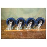 4 6" heavy duty swivel casters; as is