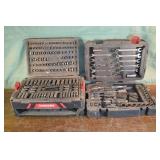 Husky mechanics tool set in a fitted case; as is