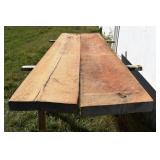 2 old rough cut cherry timbers: 2-3/4"x17"x128", a