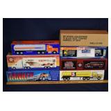 (6) die cast tractor trailer models; as is
