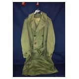 Korean War era US Army trench coat with wool lines