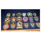 18 mostly Police patches from around the US; as is