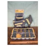 DeWalt pro organizer, heavy duty nail bag, dust co
